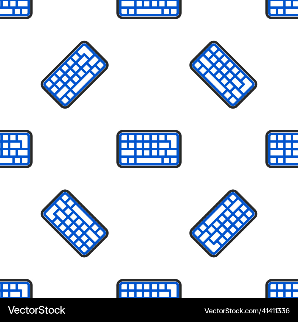 Line computer keyboard icon isolated seamless Line computer keyboard icon isolated seamless Vector Image