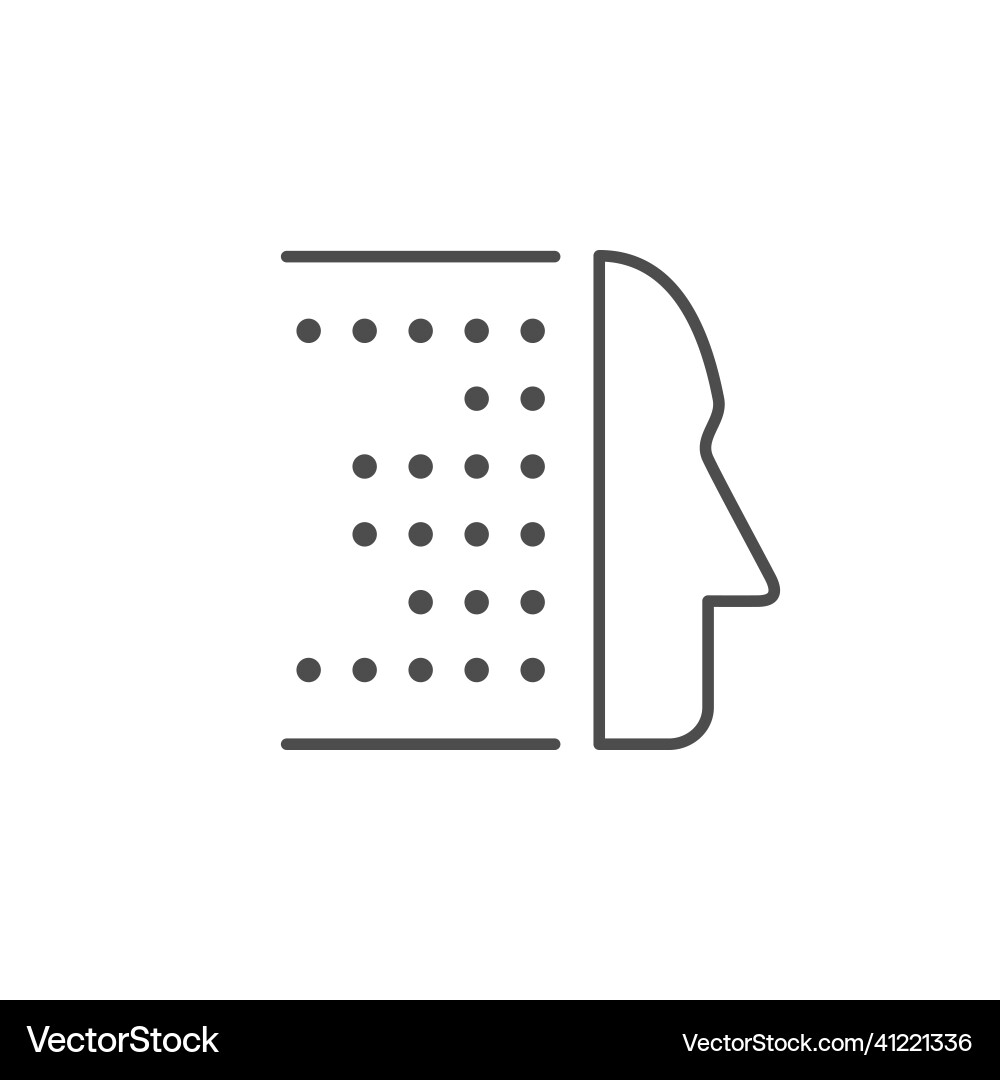 Machine learning line outline icon Machine learning line outline icon vector image