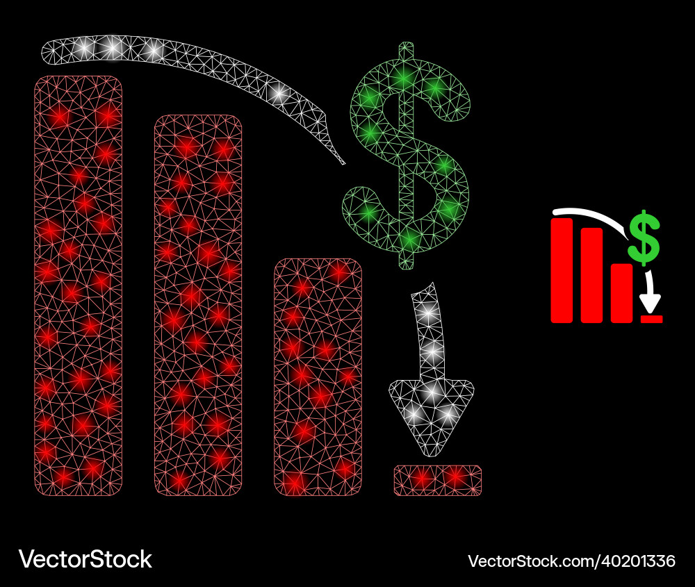 Mesh net financial epic fail chart Mesh net financial epic fail chart vector image
