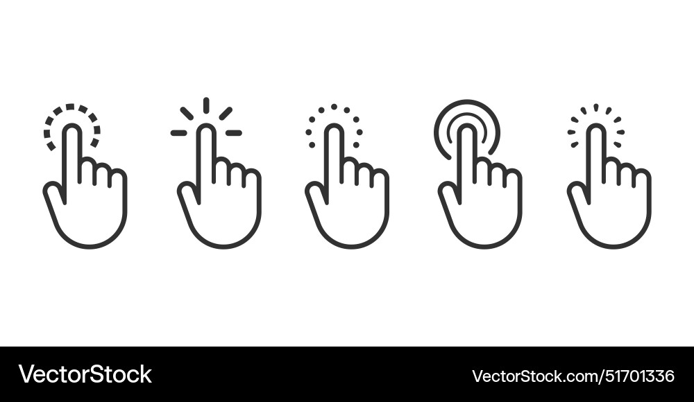 Pointer cursor icon or clicking cursor Pointer cursor icon or clicking cursor vector image