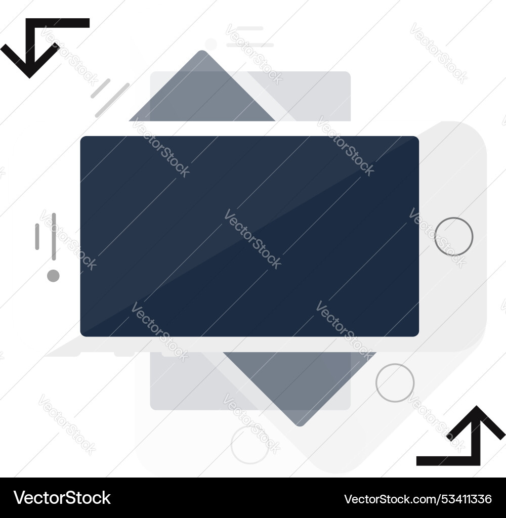 Rotate your phone in a flat style Rotate your phone in a flat style vector image