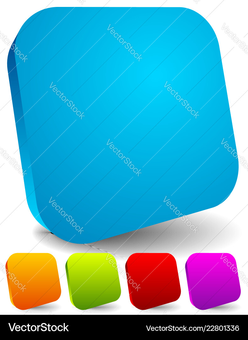 Round squares with empty space set of five colors Round squares with empty space set of five colors vector image