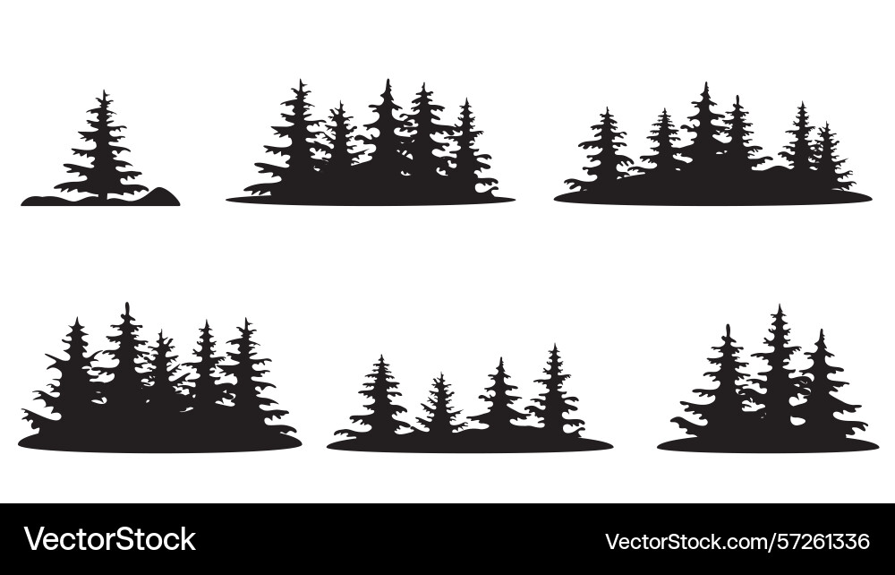Set of forest design elements Vector Image