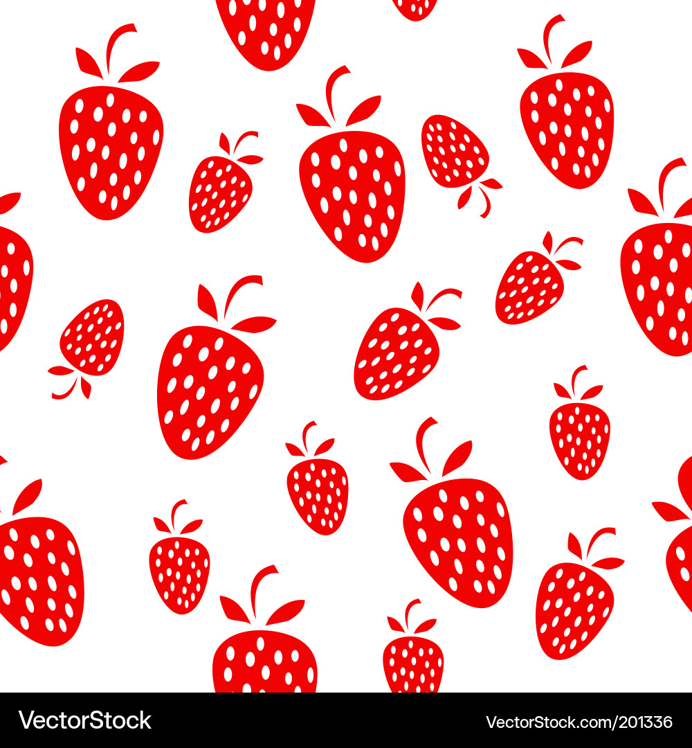 Strawberry Seamless Pattern Royalty Free Vector Image