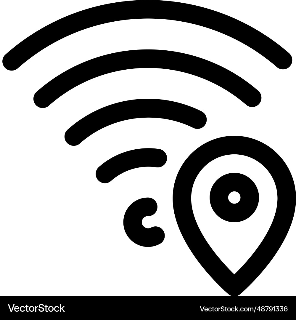 Tracking location easily with wireless connection vector image