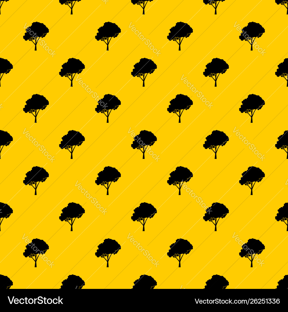 Tree with a rounded crown pattern Tree with a rounded crown pattern vector image