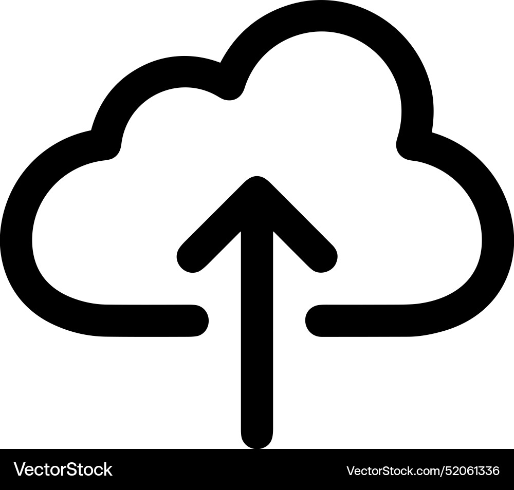 Upload outline icon symbol image Upload outline icon symbol image Vector Image
