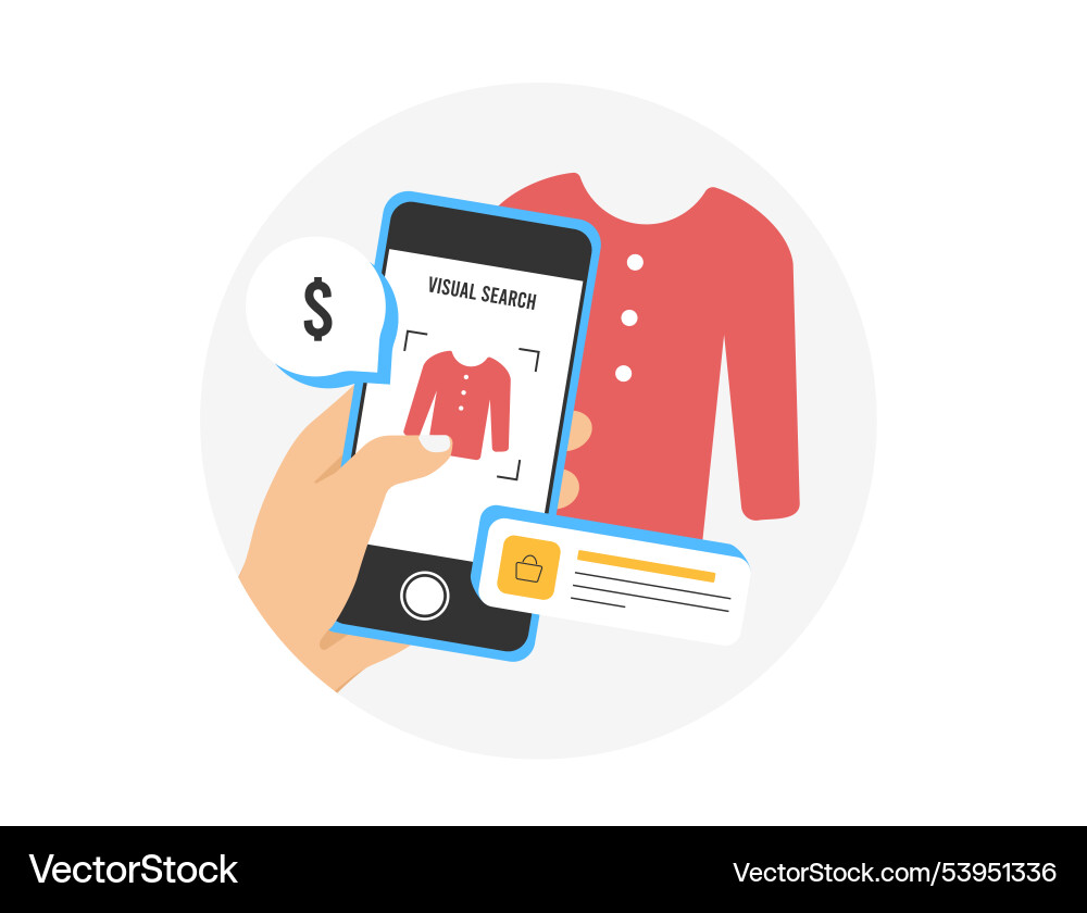 Visual search optimization for ecommerce enhance Visual search optimization for ecommerce enhance Vector Image