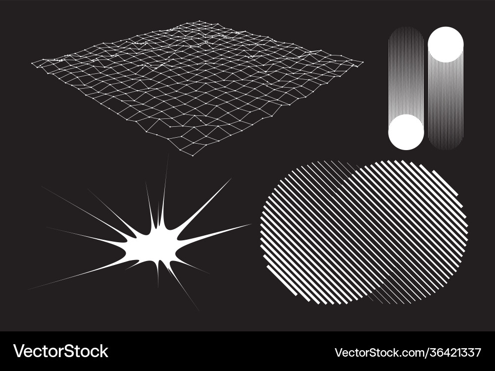 Abstract geometric shapes set transition effect Abstract geometric shapes set transition effect vector image