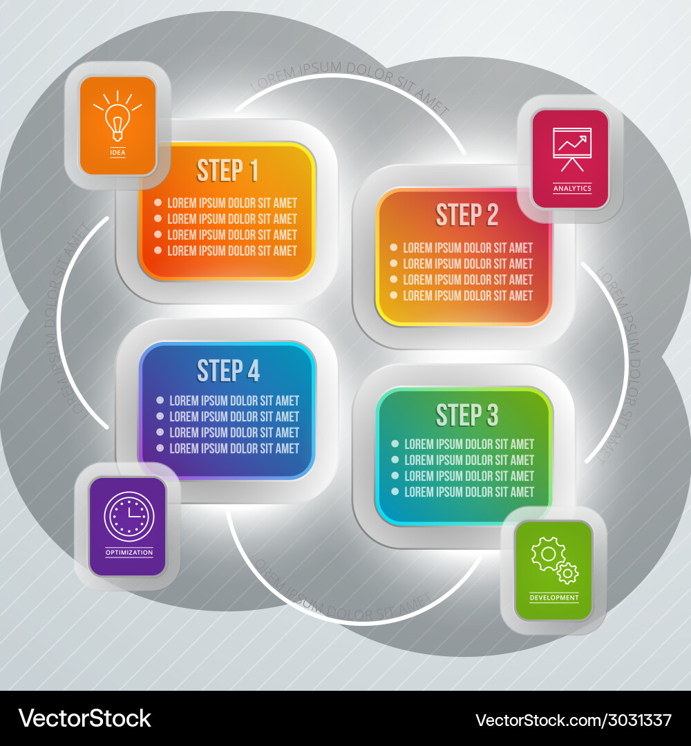 Abstract infographic design workflow layout vector image