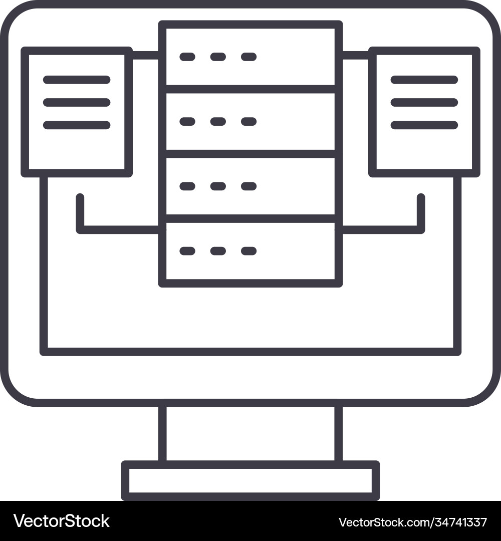 Backup concept icon linear isolated Vector Image