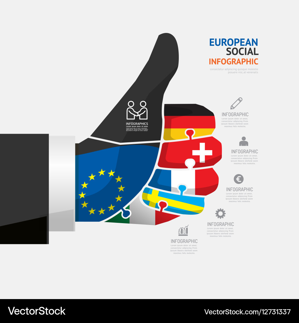 Business data process chart abstract elements vector image