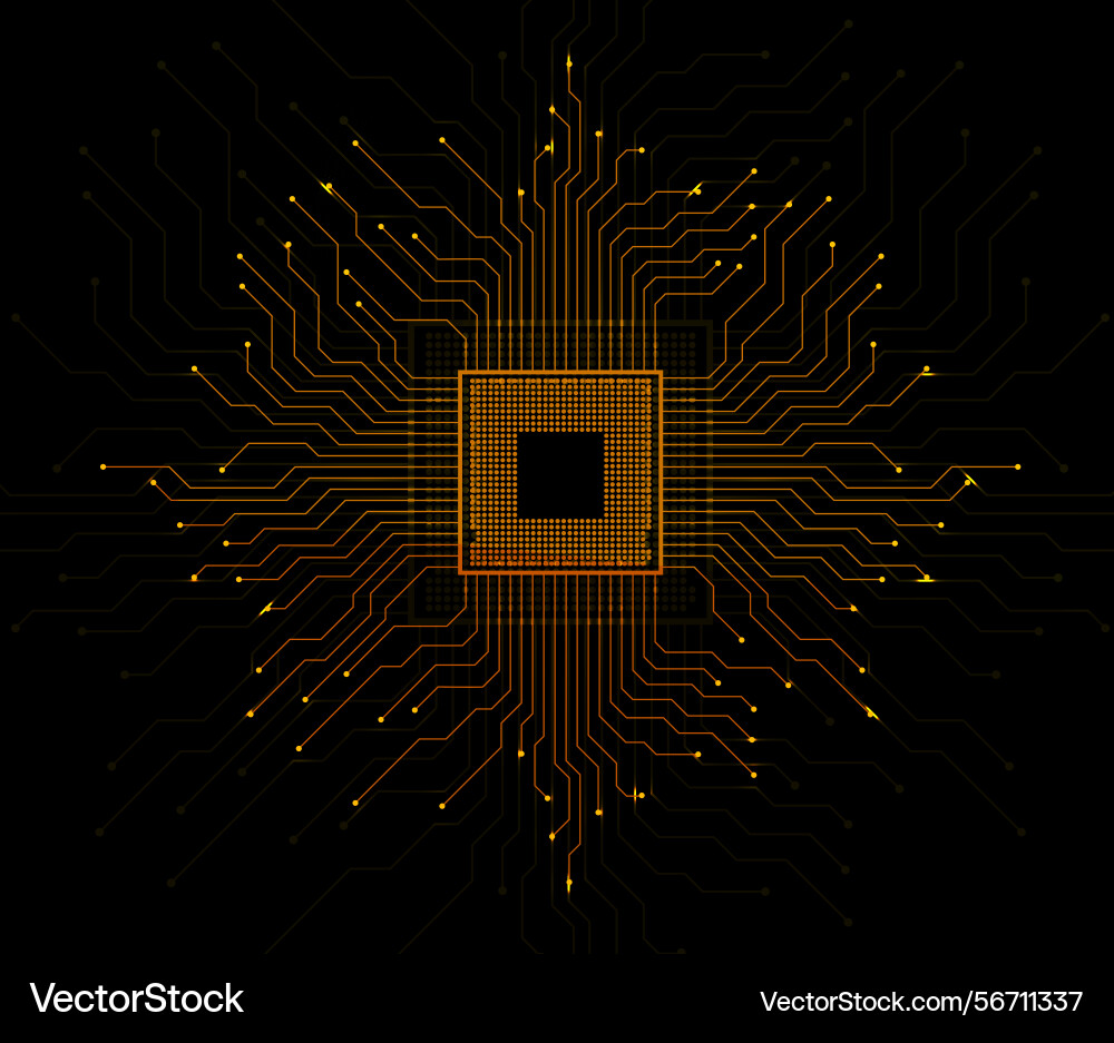 Cpu Mikroprozessor Mikrochip Leiterplatte Cpu Mikroprozessor Mikrochip Leiterplatte vektorbild