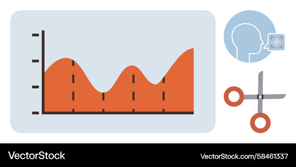 Data Analysis & Voice Interface Graph Vector Image