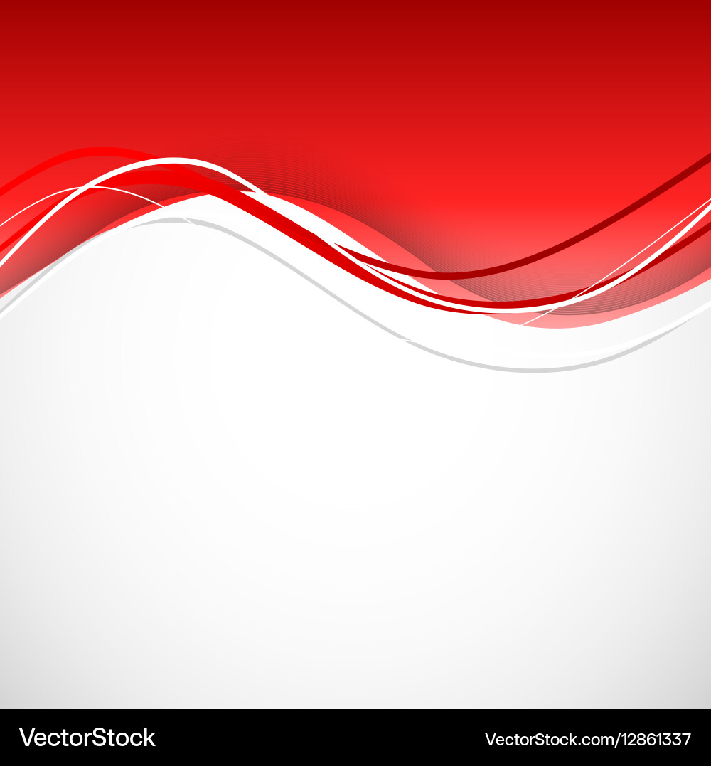 Dynamic Red Wave Background vector image