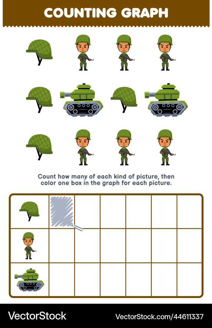 Education Game For Children Count How Many Cute Vector Image