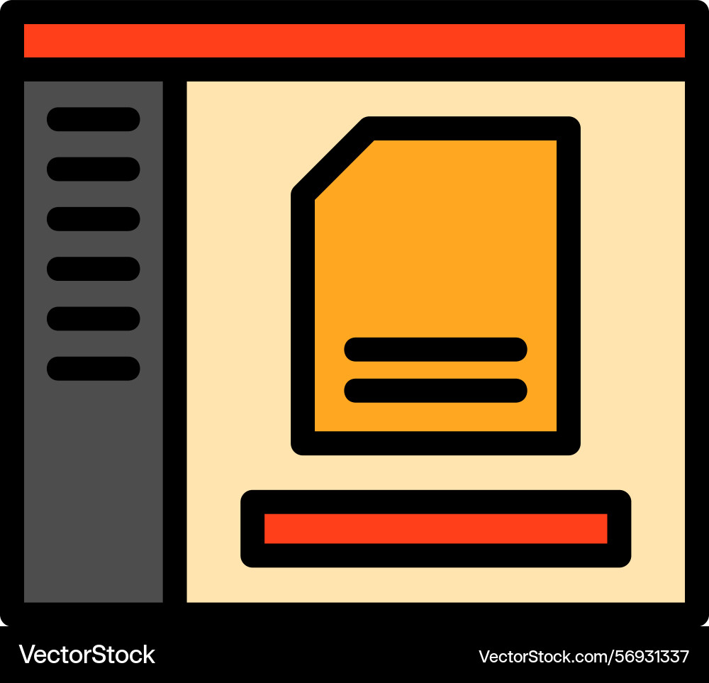 File line filled style icon design Vector Image