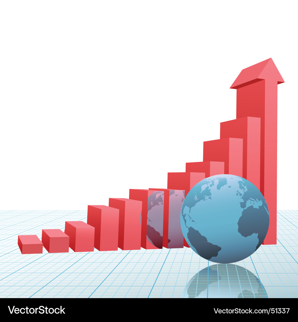 Financial Bar Chart vector image
