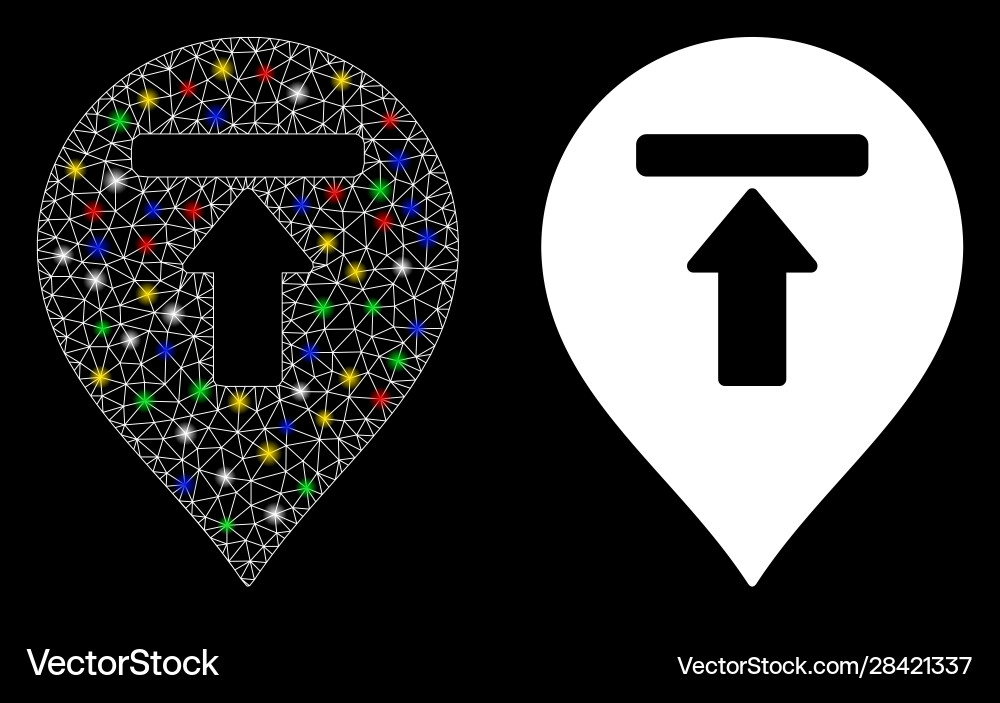 Flare mesh network dead end marker icon with Flare mesh network dead end marker icon with vector image