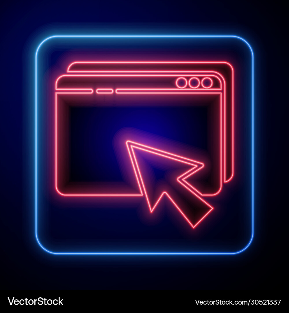 Glowing neon web design and development concepts Glowing neon web design and development concepts vector image