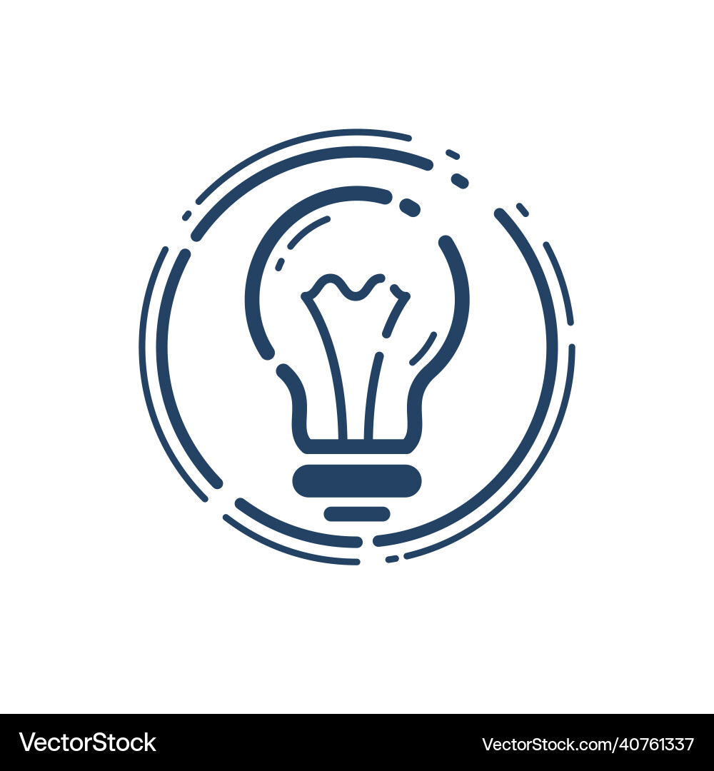 Light bulb idea simple linear icon science Vector Image
