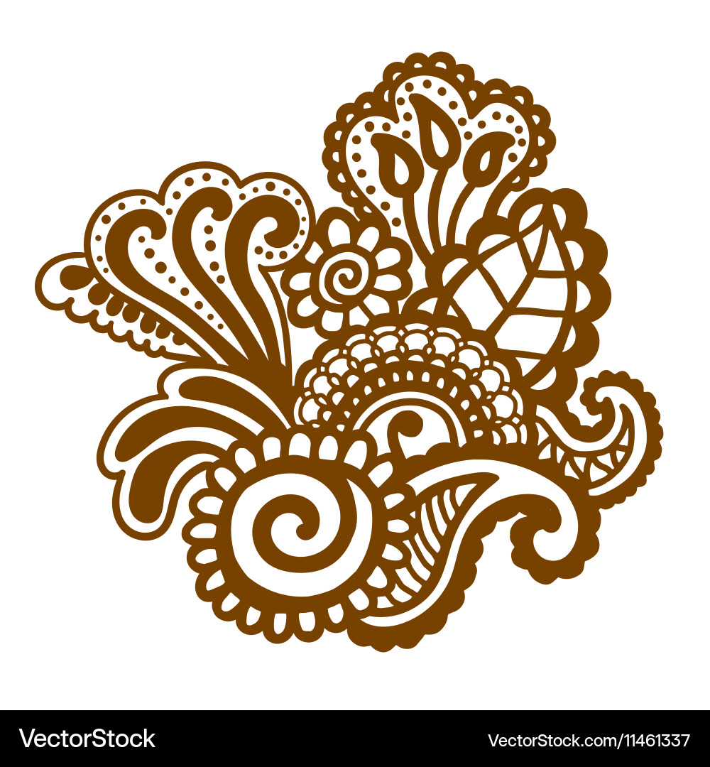 Mehndi design patterns Vector Image