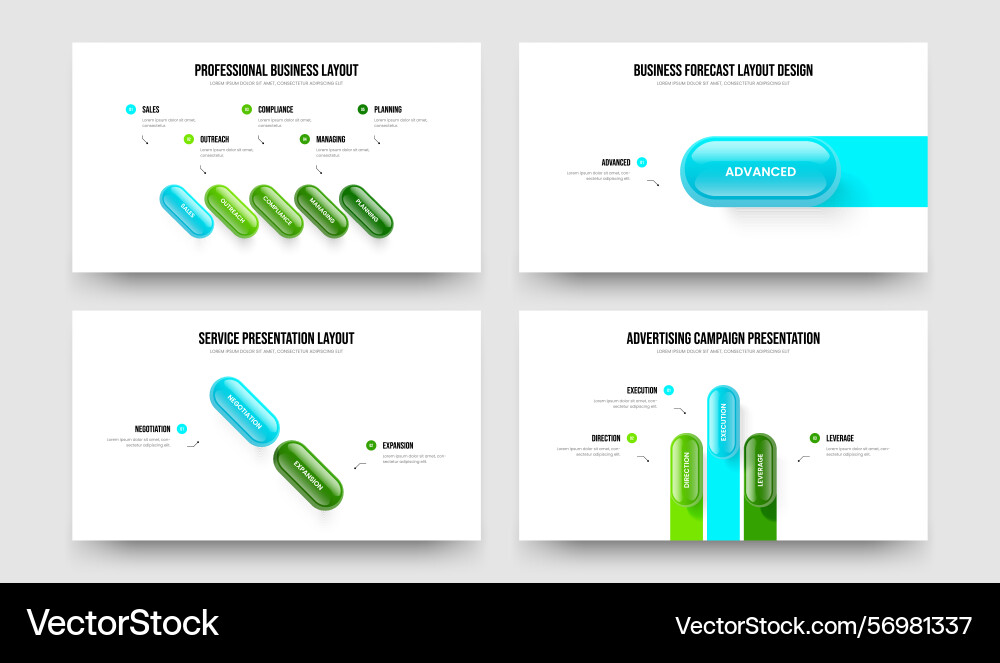 Modern development five one two three element Modern development five one two three element vector image