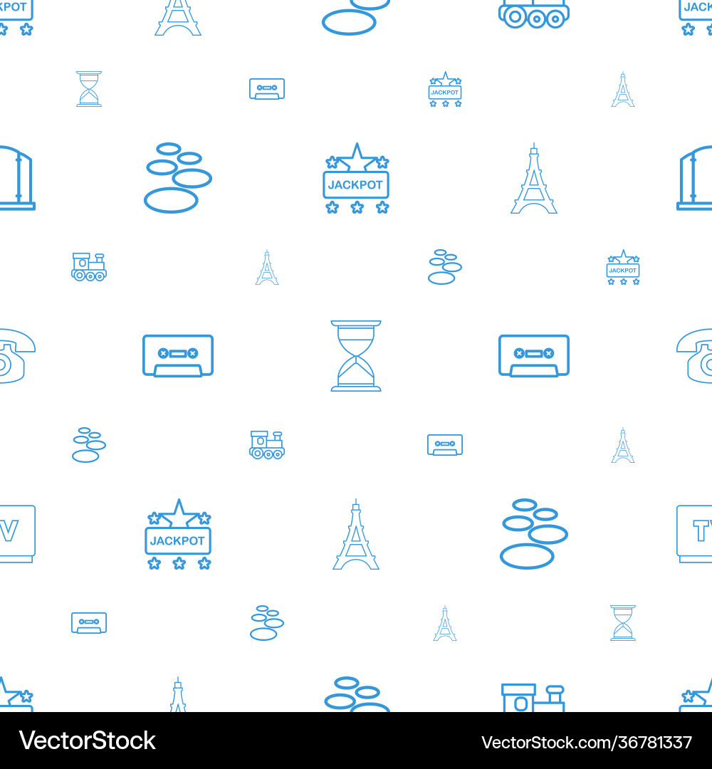 Old icons pattern seamless white background Old icons pattern seamless white background vector image