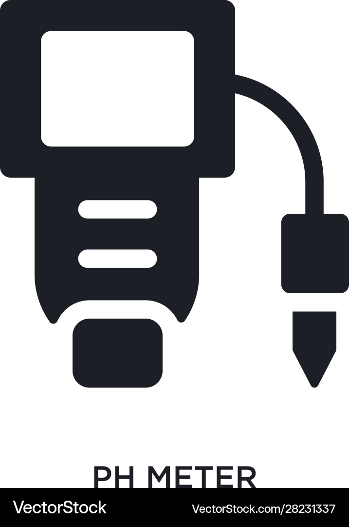 Ph meter isolated icon simple element from Vector Image
