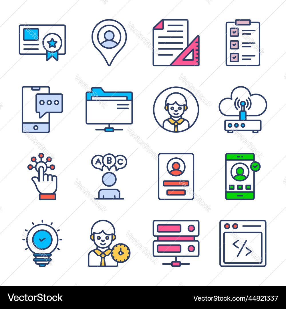 Set of user interface icons web design vector image