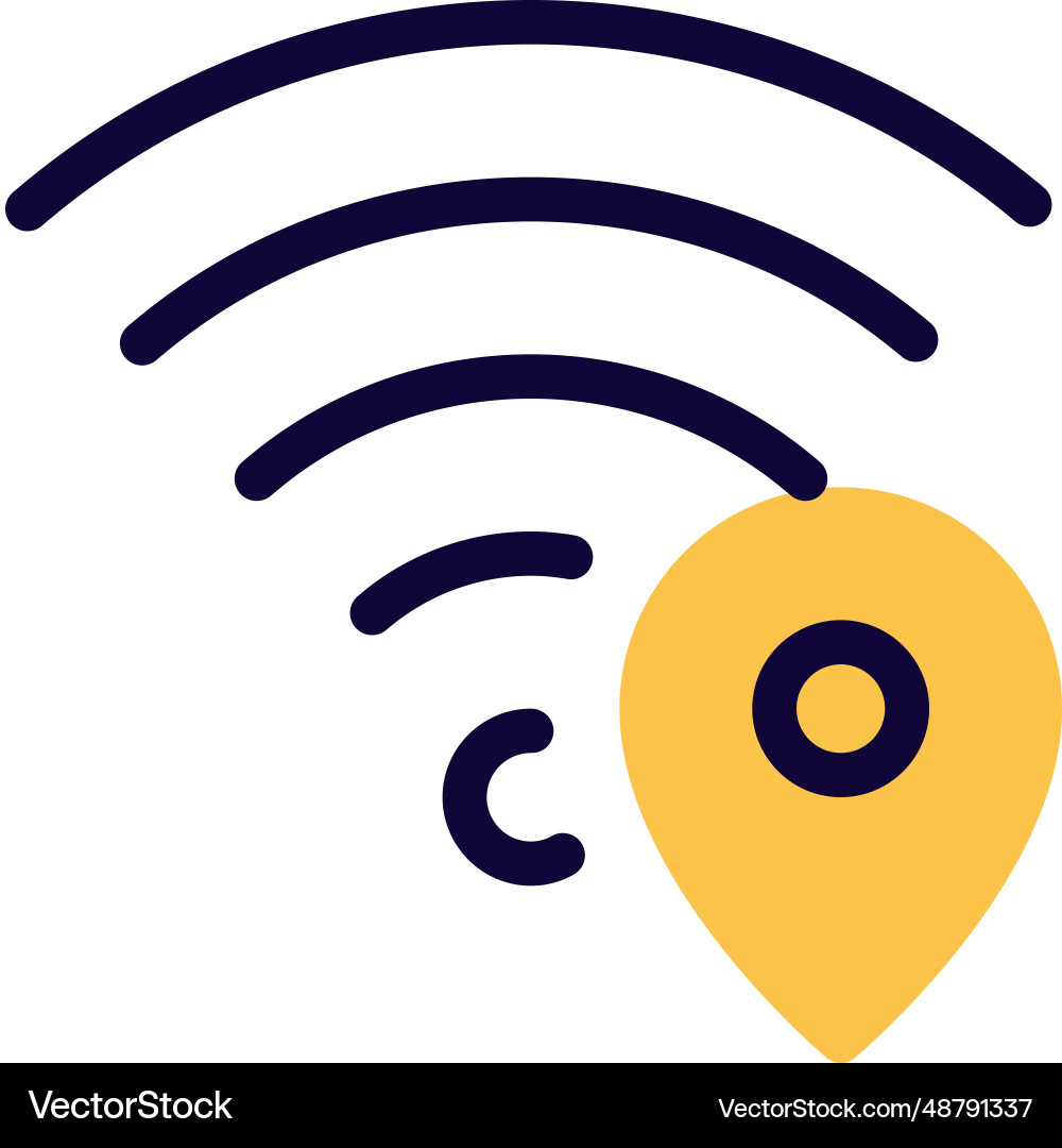Tracking location easily with wireless connection vector image