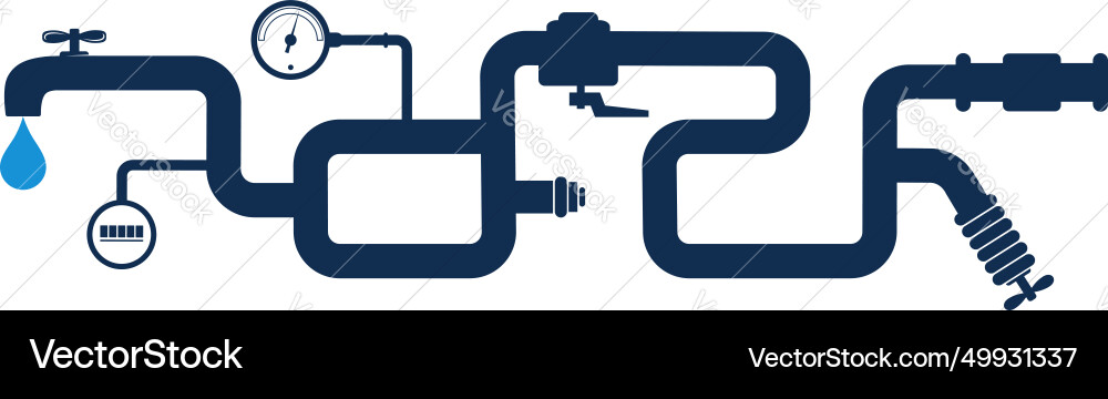Wasserrohre Reparatur und Wartung Design Wasserrohre Reparatur und Wartung Design vektorbild