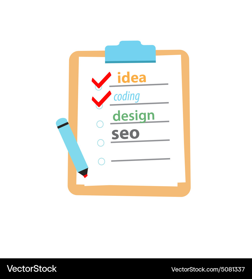 Web design project planning vector image
