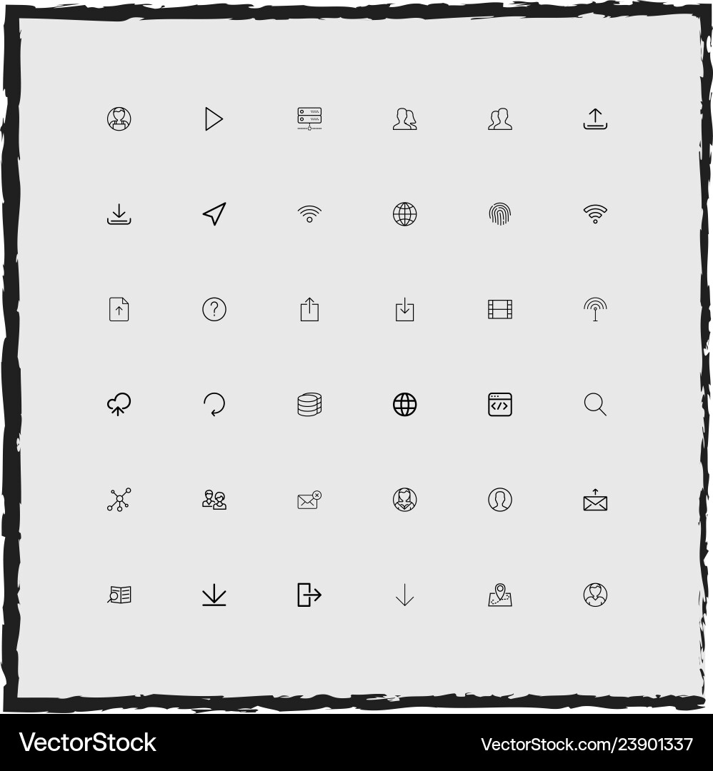 Web simple linear icons set Web simple linear icons set vector image