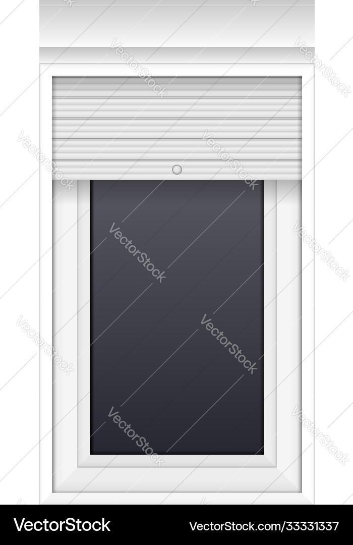 Window with rolling shutters Vector Image