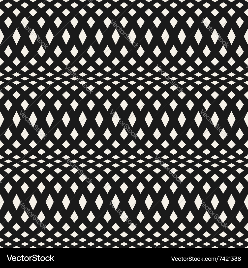 Abstract monochrome seamless pattern crossed vawes Vector Image