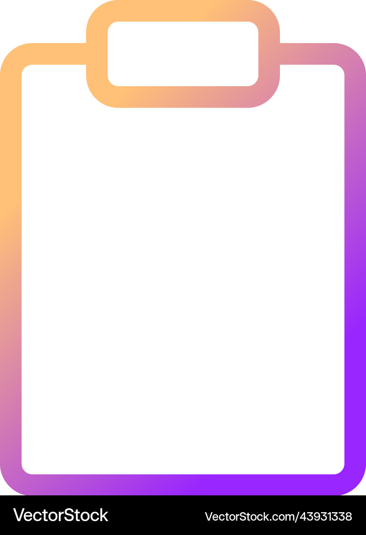 Blank tablet pixel perfect gradient linear ui icon Blank tablet pixel perfect gradient linear ui icon Vector Image