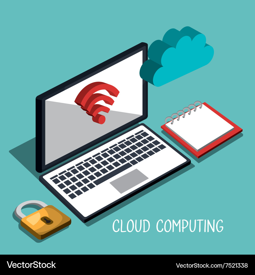 Cloud computing design Vector Image