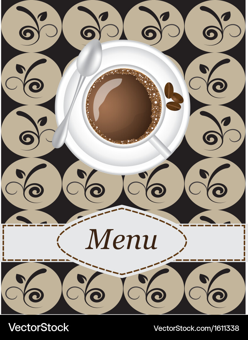 Coffee Menu Pattern Vector Image