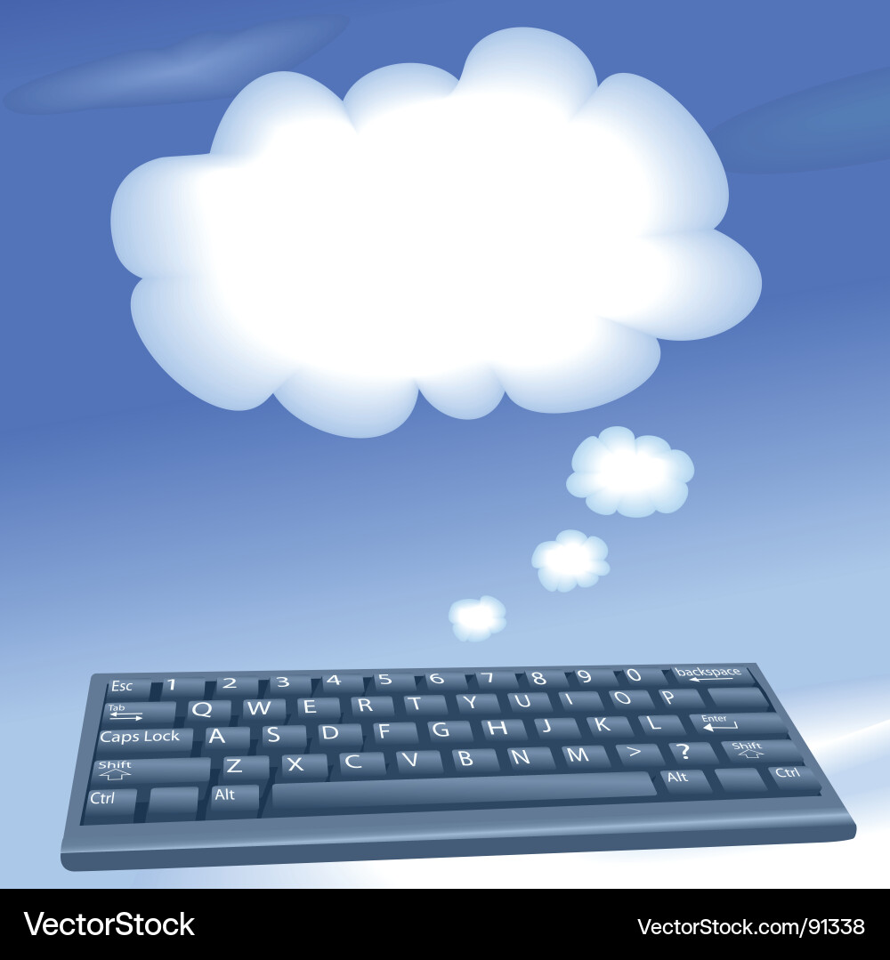 Digital Cloud System Vector Image