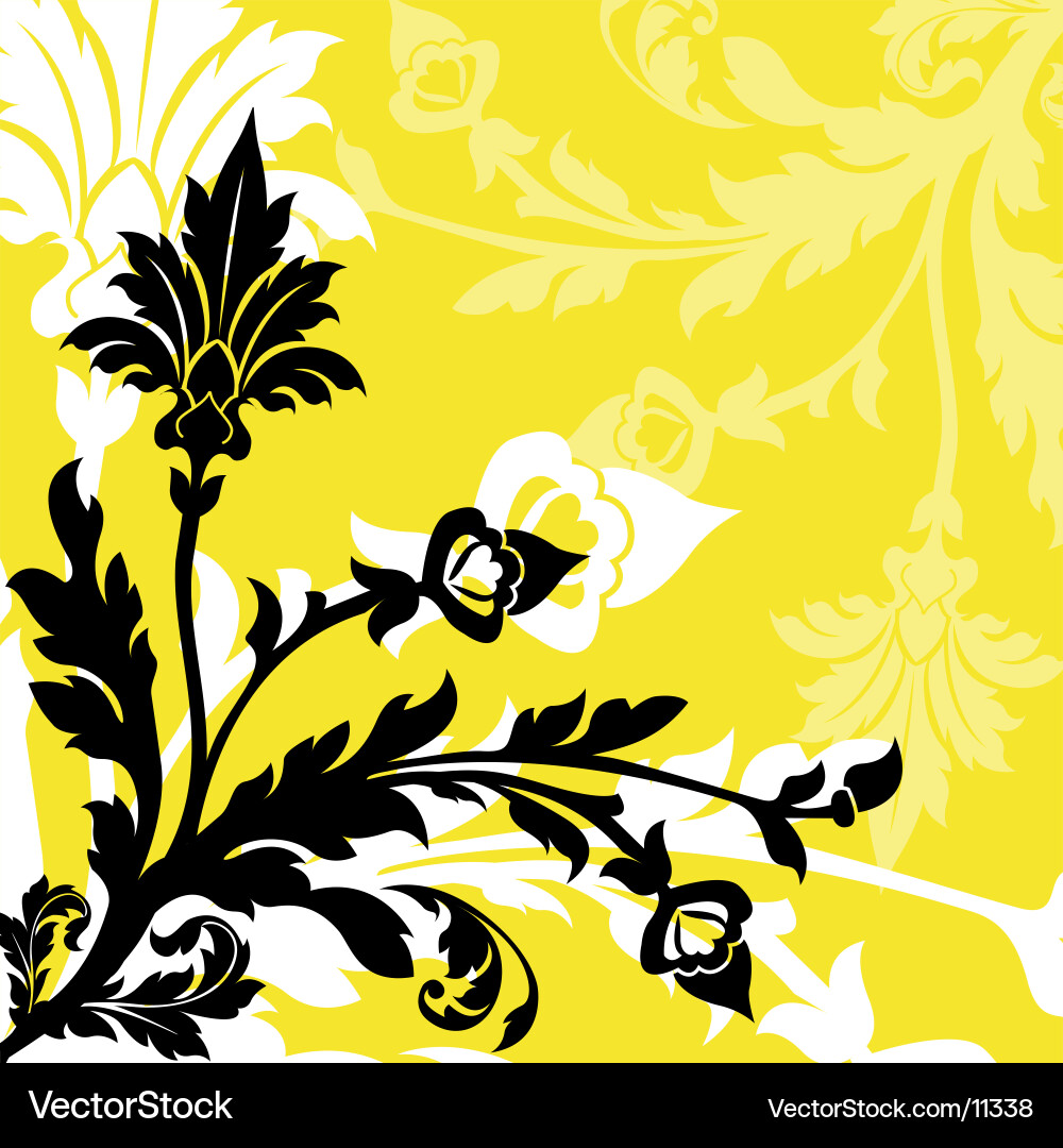 Floral Scroll Pattern vector image