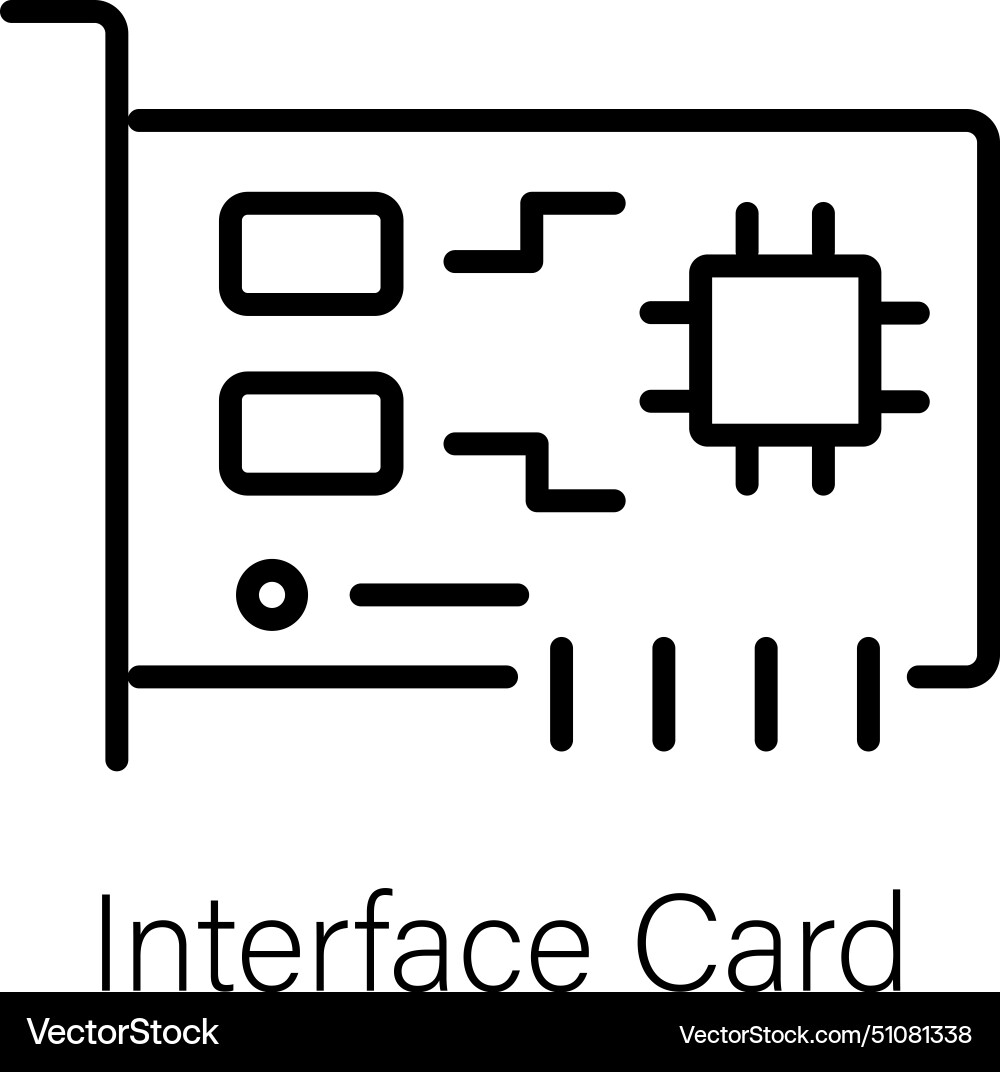 Interface card Royalty Free Vector Image - VectorStock