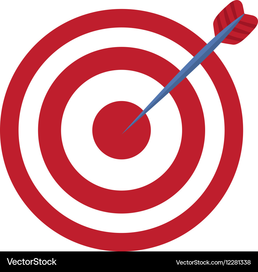 Isolated target dartboard Vector Image