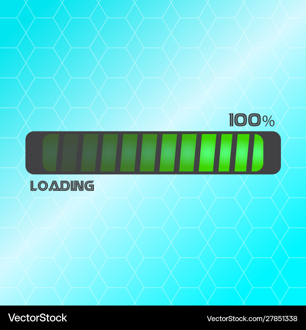 Loading bar over a textured background vector image