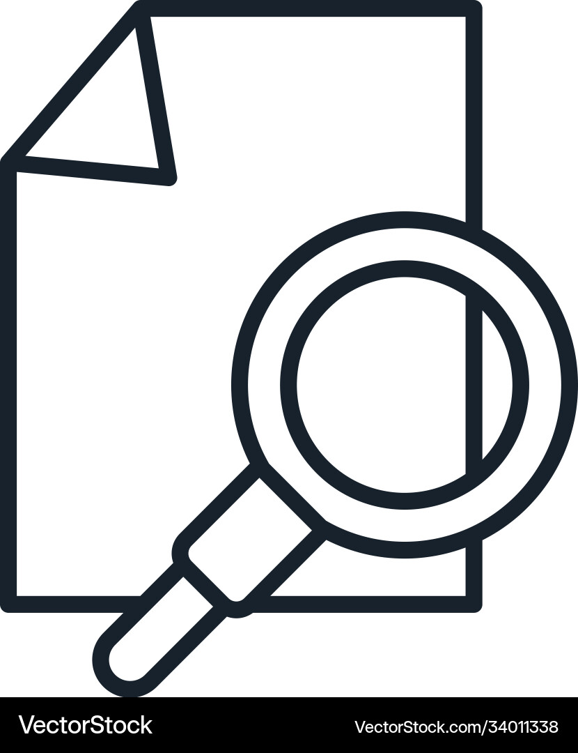 Lupe with document line style icon design Lupe with document line style icon design vector image