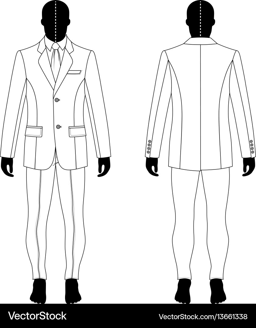 Man in suit Royalty Free Vector Image - VectorStock