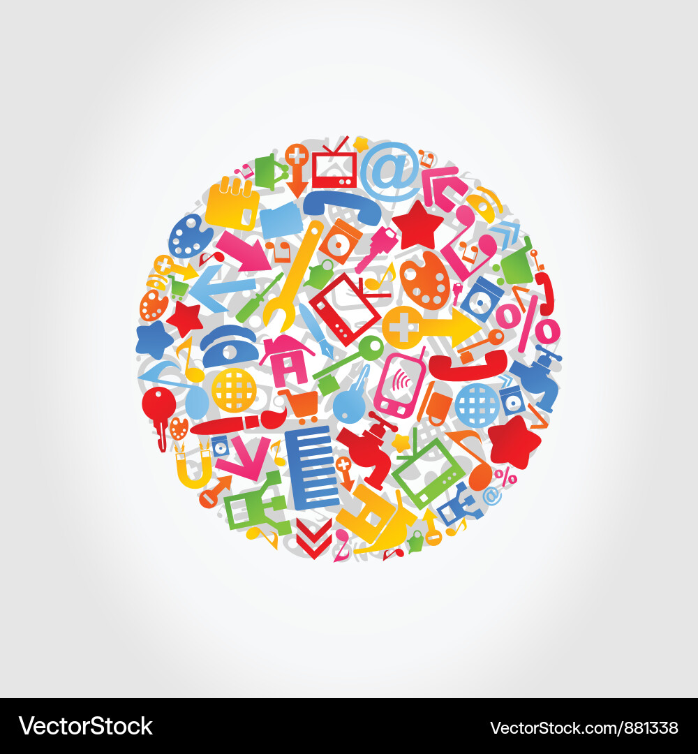 Office objects vector image
