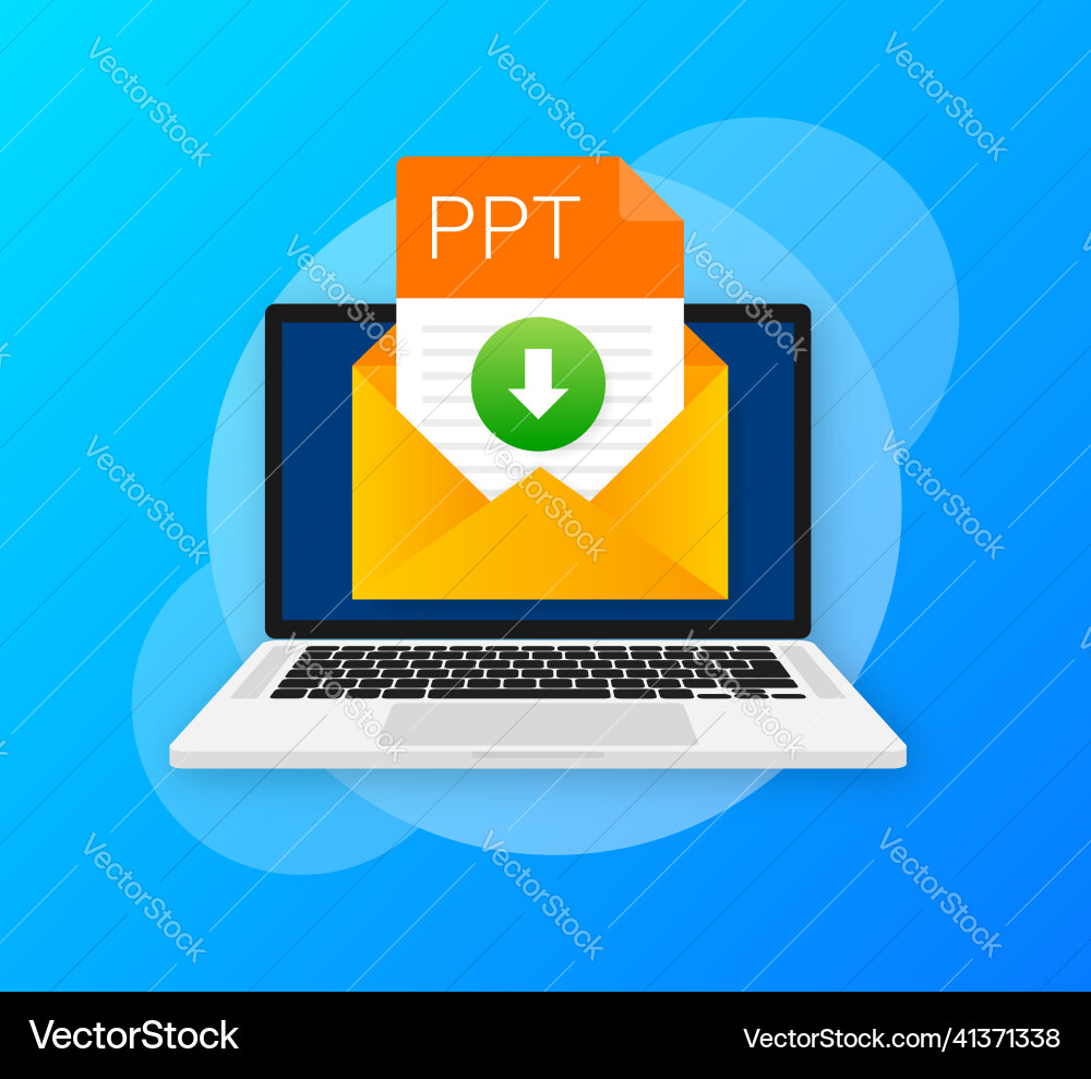 Ppt file icon spreadsheet document type modern Ppt file icon spreadsheet document type modern vector image