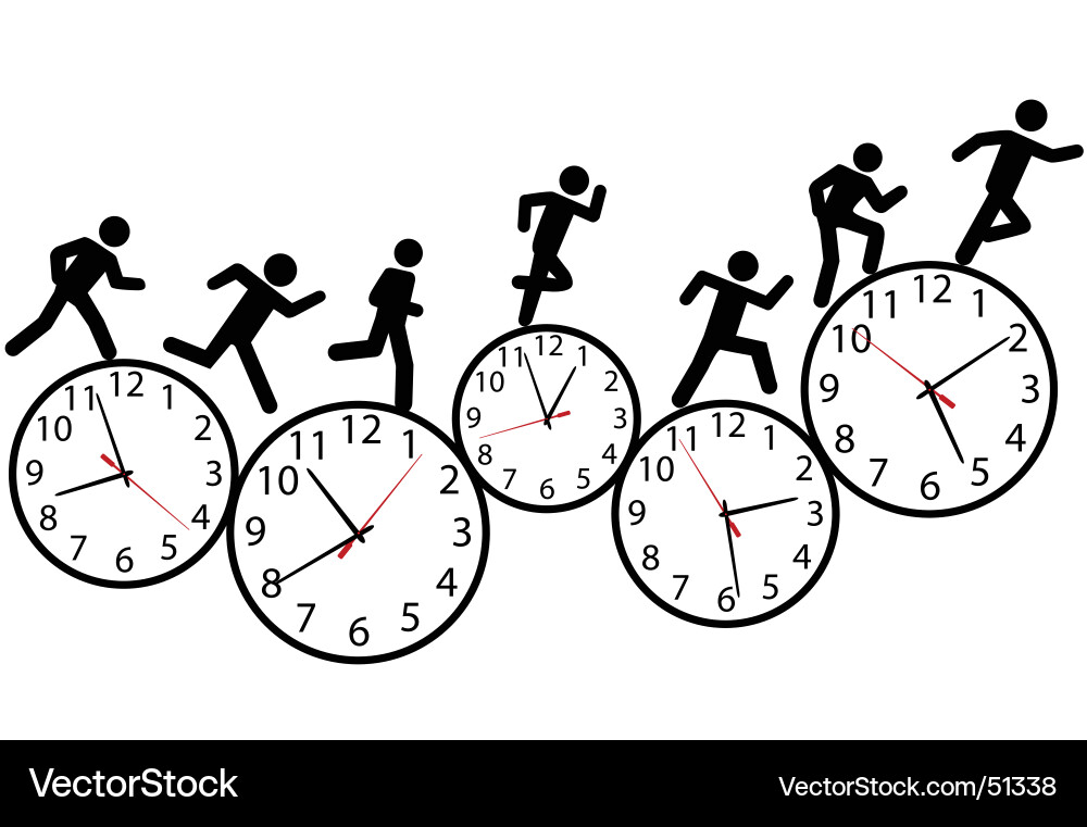 Race Against Time Royalty Free Vector Image - VectorStock