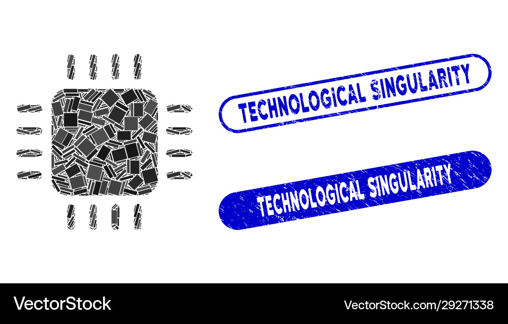 Rectangle mosaic processor with distress Rectangle mosaic processor with distress vector image